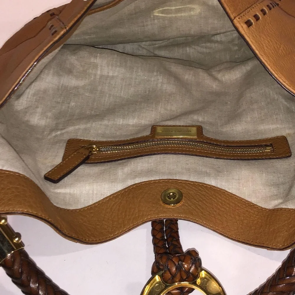 Women’s Michael Kors Elegant Tan Pebble Grain Leather Hobo Bag - Picture 5 of 5